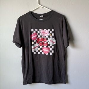 Gray Sweetheart Graphic Short Sleeve Tee